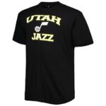 Men's Black Utah Jazz Big & Tall Heart & Soul T-Shirt