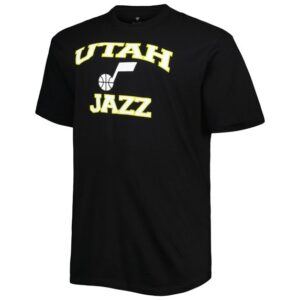 Men's Black Utah Jazz Big & Tall Heart & Soul T-Shirt