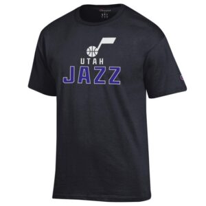 Men's Champion Navy Utah Jazz Jersey Cotton T-Shirt