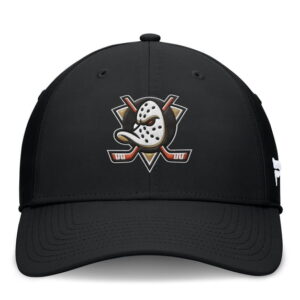 Men's Fanatics Black Anaheim Ducks Core Primary Logo Flex Hat
