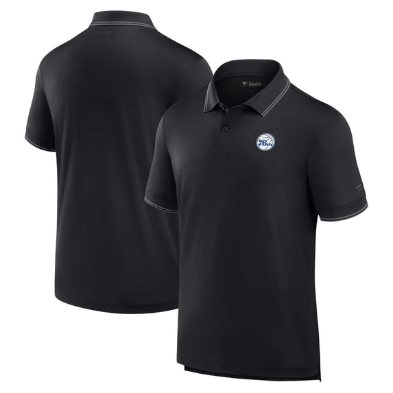 Men's Fanatics Black Philadelphia 76ers Front Office Pique Polo