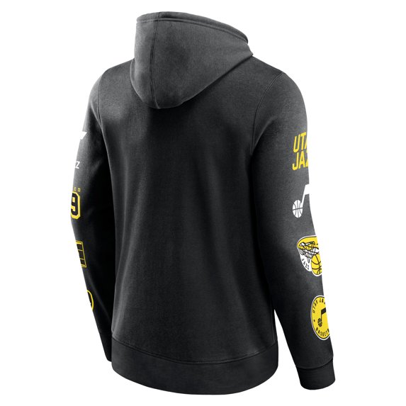 Men's Fanatics Black Utah Jazz Home Court Pullover Hoodie