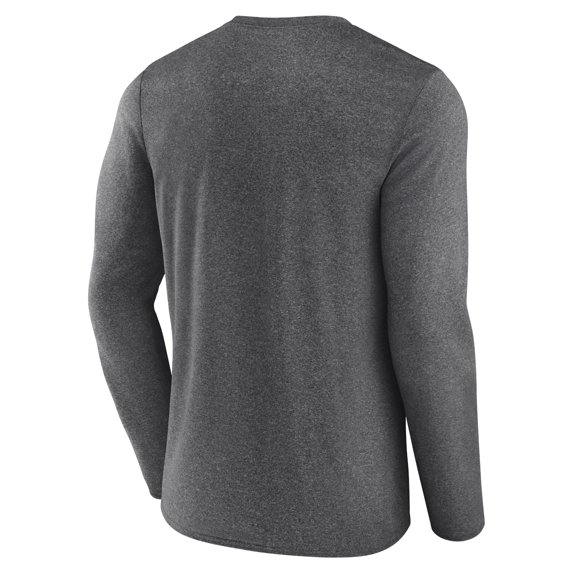 Men's Fanatics Heather Charcoal Utah Jazz Where Legends Play Iconic Practice Long Sleeve T-Shirt