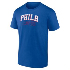 Men's Fanatics Joel Embiid Royal Philadelphia 76ers Name & Number T-Shirt