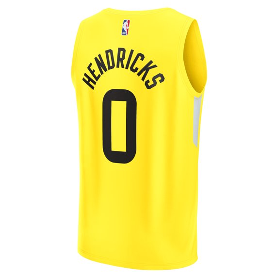 Men's Fanatics Taylor Hendricks Yellow Utah Jazz Fast Break Replica Jersey - Icon Edition