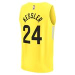 Men's Fanatics Walker Kessler Yellow Utah Jazz Fast Break Replica Player Jersey - Icon Edition