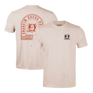 Men's Levelwear Khaki Anaheim Ducks Richmond Stained Glass T-Shirt