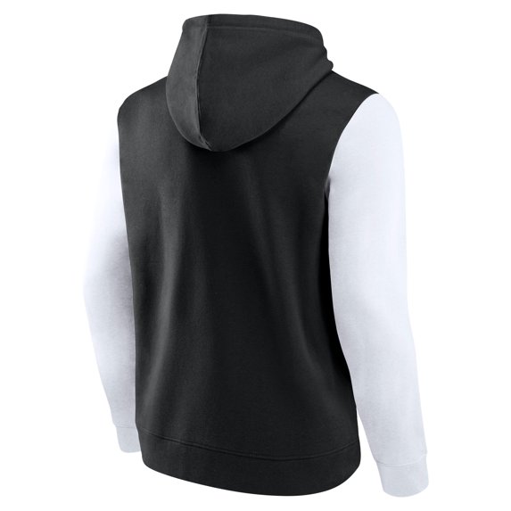 Men's Logo Athletic Black Utah Jazz Outline Colorblock Pullover Hoodie