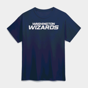 Men's Logo Athletic Navy Washington Wizards Wordmark T-Shirt