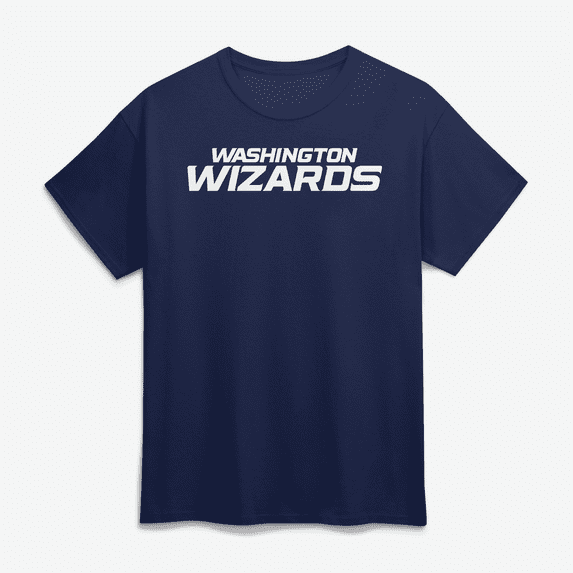 Men's Logo Athletic Navy Washington Wizards Wordmark T-Shirt