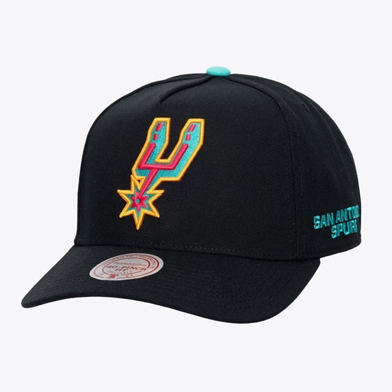 Men's Mitchell & Ness Black San Antonio Spurs Legendary Home Pro Pinch Snapback Hat