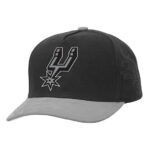 Men's-Mitchell & Ness Black/Gray San Antonio Spurs May Flowers Adjustable Hat