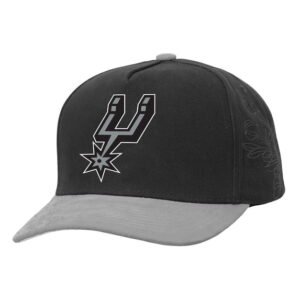 Men's-Mitchell & Ness Black/Gray San Antonio Spurs May Flowers Adjustable Hat