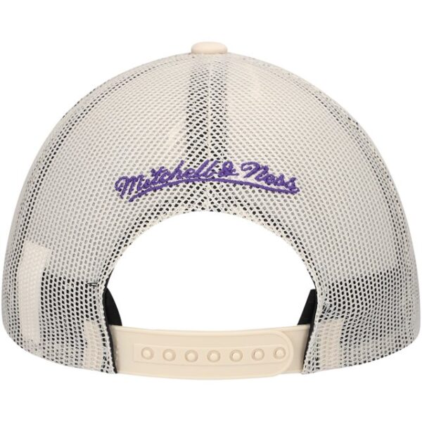 Men's Mitchell & Ness Cream Sacramento Kings Trucker Adjustable Hat