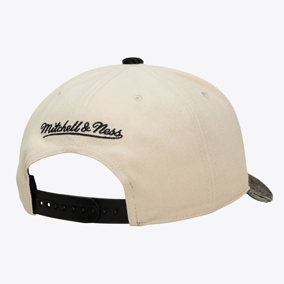 Men's Mitchell & Ness CreamBlack Portland Trail Blazers Washed Corduroy Pro Crown Snapback Hat