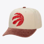 Men's Mitchell & Ness CreamRed Toronto Raptors Washed Corduroy Pro Crown Snapback Hat