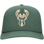 Men's Mitchell & Ness Hunter Green Milwaukee Bucks Core Evergreen OTC Trucker Adjustable Hat
