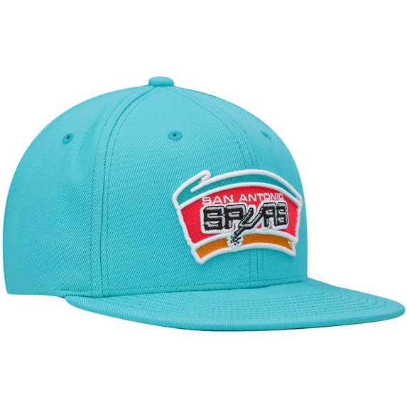Men's Mitchell & Ness Teal San Antonio Spurs Hardwood Classics Team Ground 2.0 Snapback Hat