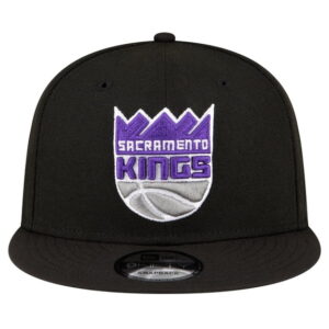 Men's New Era Black Sacramento Kings Official Team Color 9FIFTY Snapback Hat