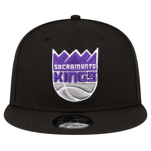 Men's New Era Black Sacramento Kings Official Team Color 9FIFTY Snapback Hat