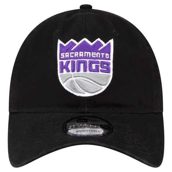 Men's New Era Black Sacramento Kings Team 2.0 9TWENTY Adjustable Hat