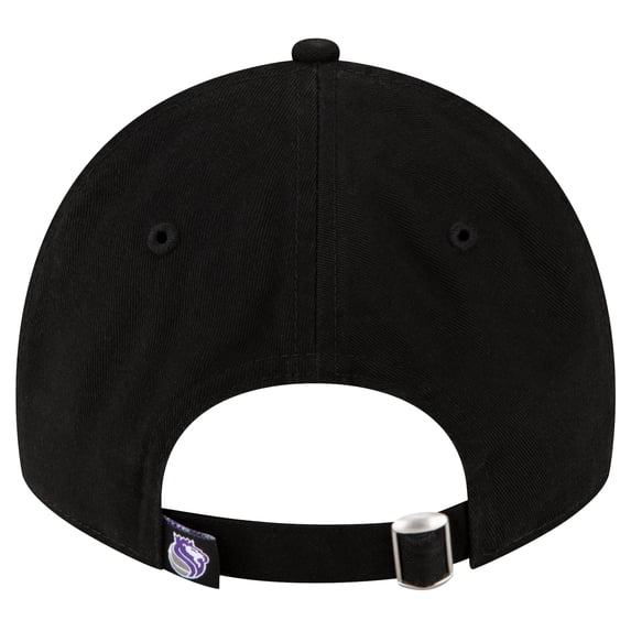 Men's New Era Black Sacramento Kings Team 2.0 9TWENTY Adjustable Hat