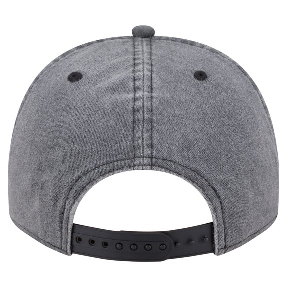 Men's New Era Charcoal Sacramento Kings Throwback Washed Pre-Curved 9FIFTY Snapback Hat