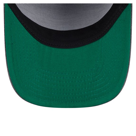 Men's New Era Charcoal Sacramento Kings Throwback Washed Pre-Curved 9FIFTY Snapback Hat