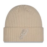 Men's New Era Cream San Antonio Spurs Color Pack Cuffed Knit Hat