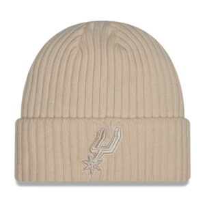 Men's New Era Cream San Antonio Spurs Color Pack Cuffed Knit Hat