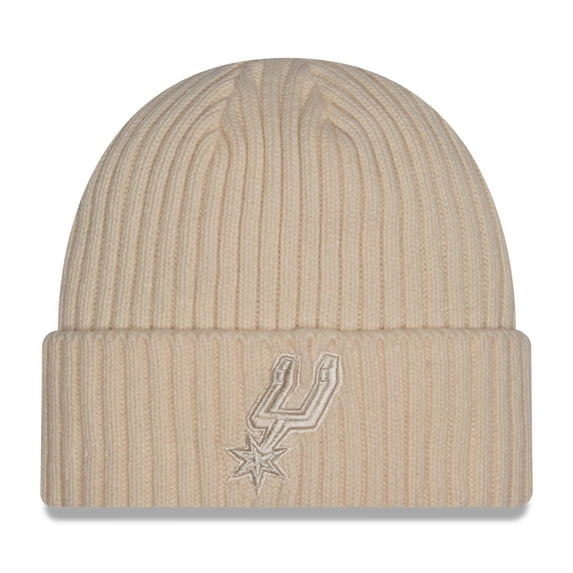 Men's New Era Cream San Antonio Spurs Color Pack Cuffed Knit Hat