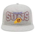 Men's New Era Gray Phoenix Suns Throwback Corduroy Golfer Snapback Hat
