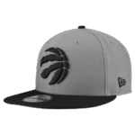 Men's New Era Gray Toronto Raptors Core Logo Storm Gray Two-Tone 9FIFTY Snapback Hat