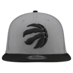 Men's New Era Gray Toronto Raptors Core Logo Storm Gray Two-Tone 9FIFTY Snapback Hat