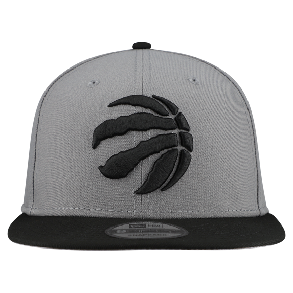 Men's New Era Gray Toronto Raptors Core Logo Storm Gray Two-Tone 9FIFTY Snapback Hat