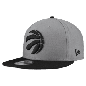 Men's New Era Gray Toronto Raptors Core Logo Storm Gray Two-Tone 9FIFTY Snapback Hat