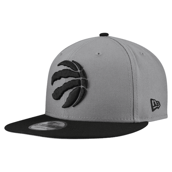 Men's New Era Gray Toronto Raptors Core Logo Storm Gray Two-Tone 9FIFTY Snapback Hat