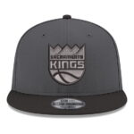 Men's New Era Gray/Black Sacramento Kings Logo 2-Tone 9FIFTY Snapback Hat