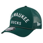 Men's-New Era Hunter Green Milwaukee Bucks Minimalist 9FORTY M-Crown Adjustable Hat