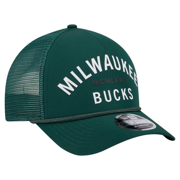 Men's-New Era Hunter Green Milwaukee Bucks Minimalist 9FORTY M-Crown Adjustable Hat