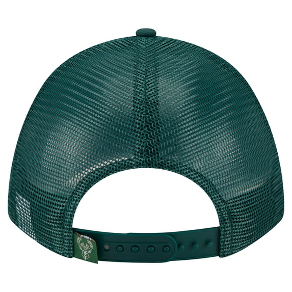 Men's-New Era Hunter Green Milwaukee Bucks Minimalist 9FORTY M-Crown Adjustable Hat