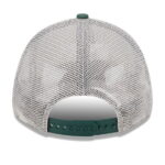 Men's New Era Khaki/Hunter Green Milwaukee Bucks Throwback Patch Trucker 9FORTY Adjustable Hat