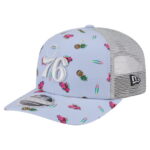 Mens New Era Light BlueGray Philadelphia 76ers Adventure Aloha Pattern 9SEVENTY Stretch-Snap Hat