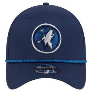 Men's New Era Navy Minnesota Timberwolves Featherweight Poly Rope Flex 39Thirty Hat