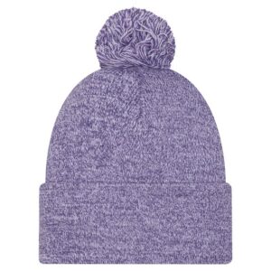 Men's New Era Purple Phoenix Suns Marled Cuffed Knit Hat with Pom