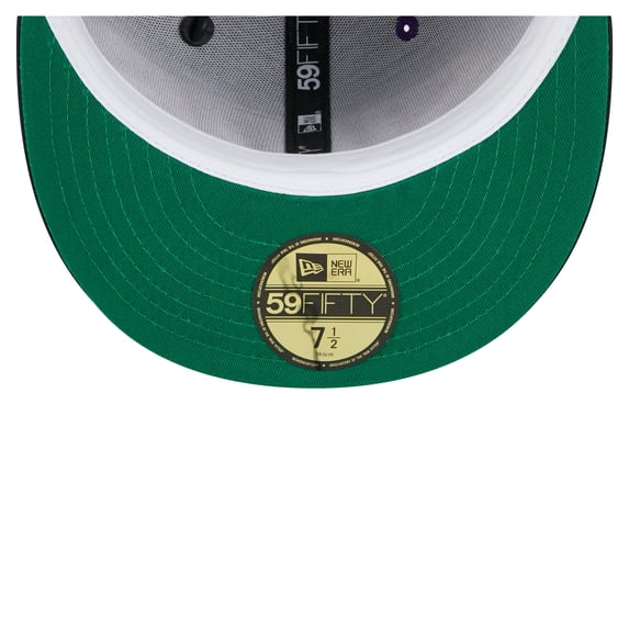 Men's-New Era Purple/Black Phoenix Suns Throwback Satin Vintage Pin Two-Tone 59FIFTY Fitted Hat