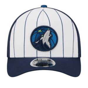 Men's New Era WhiteNavy Minnesota Timberwolves 2025 NBA Tip Off M-Crown A-Frame 9FORTY Adjustable Hat