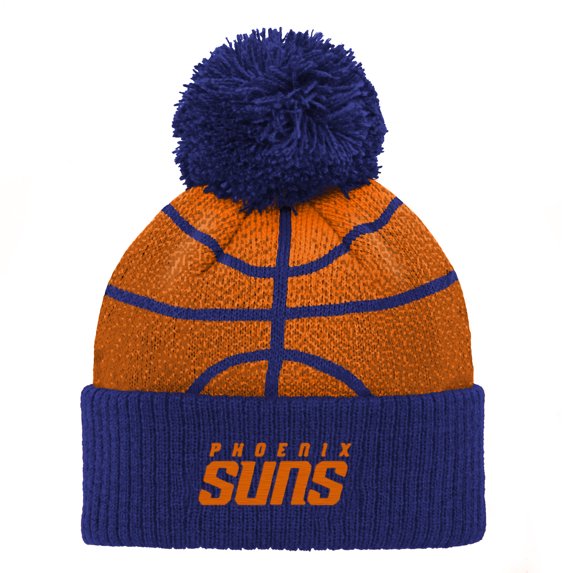 Preschool Purple Phoenix Suns Basketball Head Cuffed Knit Hat with Pom