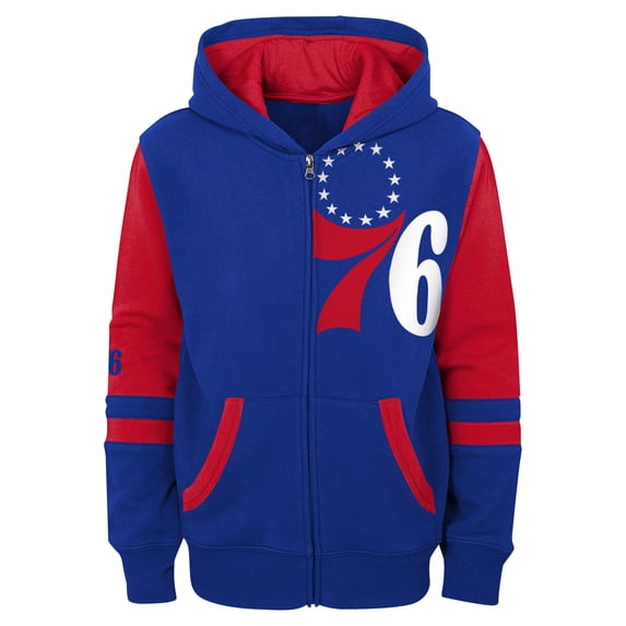 Preschool Royal Philadelphia 76ers Straight To The League Full-Zip Hoodie