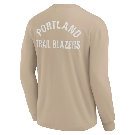 Unisex Fanatics Khaki Portland Trail Blazers Elements Super Soft Long Sleeve T-Shirt
